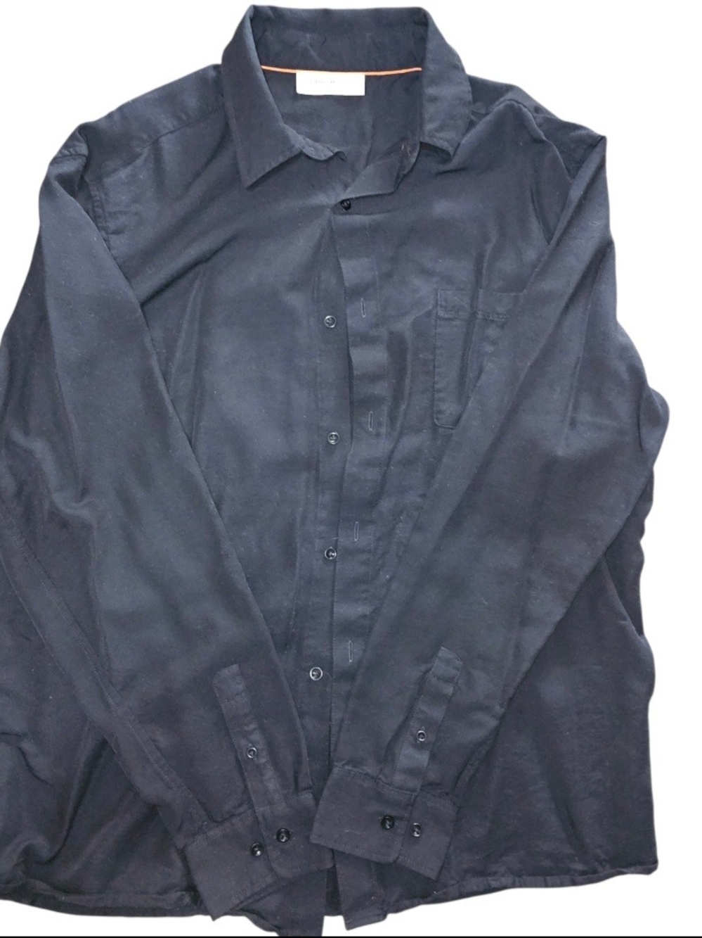 Icebreaker Shirt Mens XL Solid Black Wool Blend Button Up Long Sleeve
